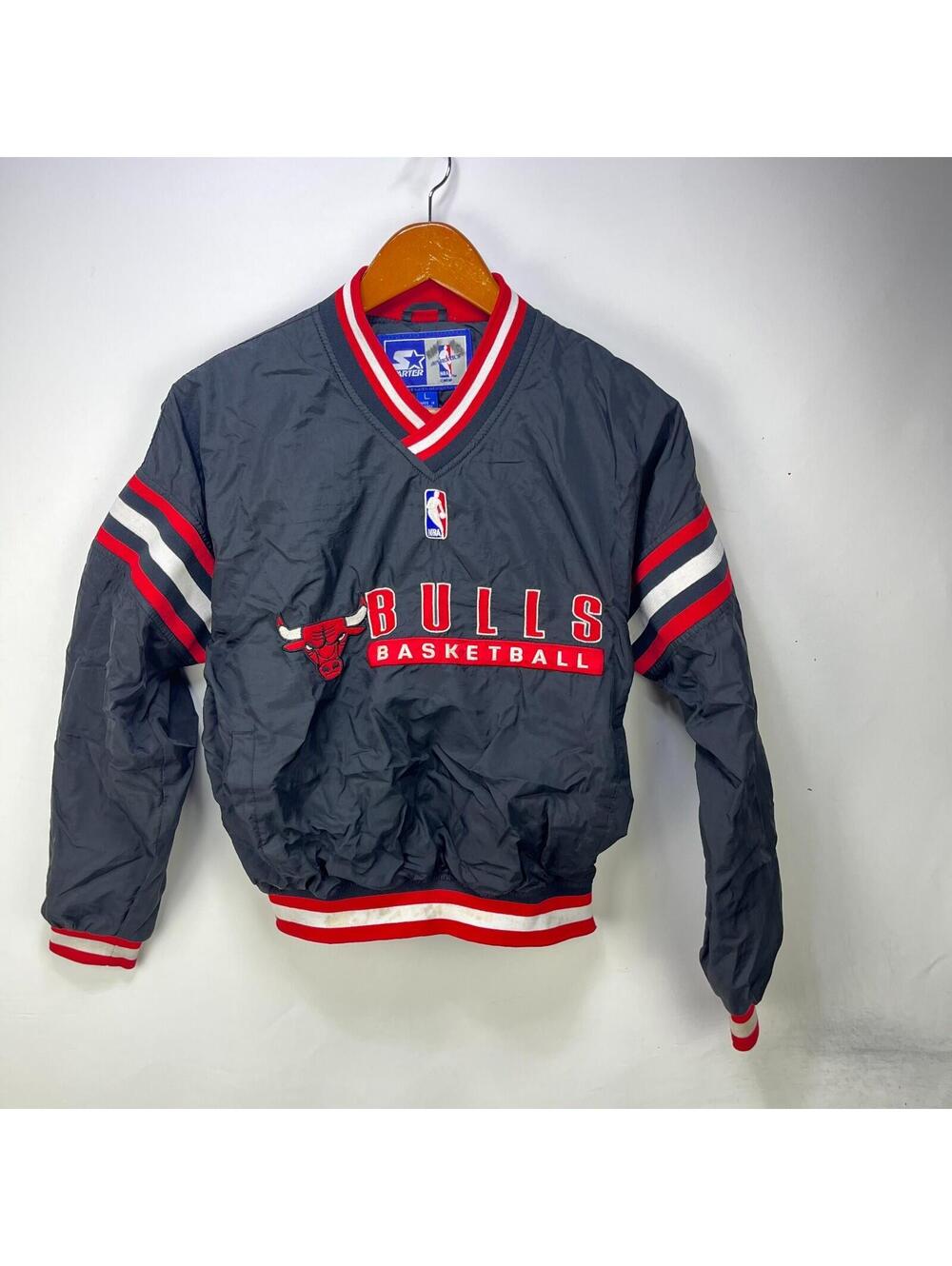 Vintage Chicago Bulls Starter Pullover Jacket Youth L